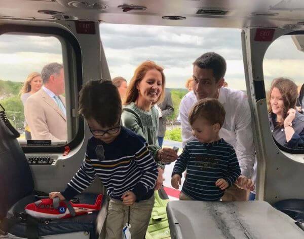 Anna Peckham with her husband, Tom Cotton and two children.